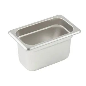 Winco SPJM-904 Ninth Size Steam Pan, Stainless
