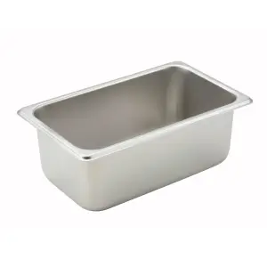 Winco SPQ4 Quarter Size Steam Pan, Stainless