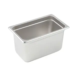 Winco SPJM-406 Quarter Size Steam Pan, Stainless