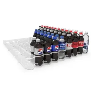 Display Technologies Visi-Slide Plastic 20 oz Beverage Dispenser, 3 Pack