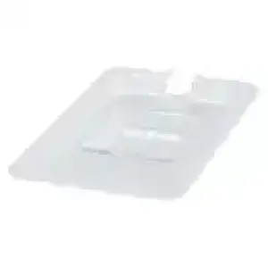 Winco SP7400C 1/4 Size Food Pan Cover w/ Handle, Polycarbonate, Clear