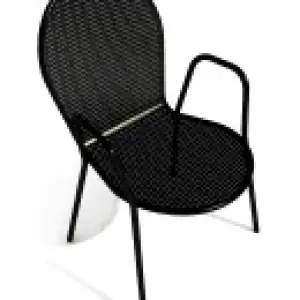 American Tables & Seating Indoor/Outdoor Armchair - Metal, Black (93)