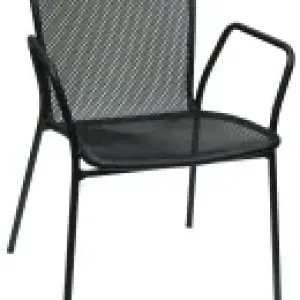 American Tables & Seating Indoor/Outdoor Armchair - Metal, Black (91)