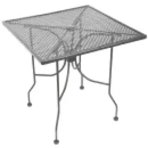 American Tables & Seating 36" Square Outdoor Table w/ Umbrella Hole - Aluminum, Dark Gray (ALM3636-GRY)