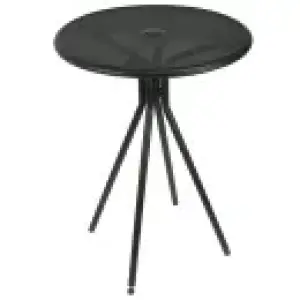American Tables & Seating 30" Round Outdoor Bar Table - Aluminum, Black (ABB30)