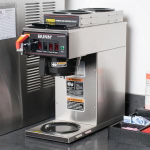 Bunn 12950.0213 CWTF15-3 Automatic 12 Cup Coffee Brewer with 2 Upper Warmers, 1 Lower Warmer, and Plastic Funnel - 120V