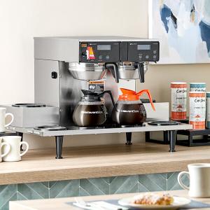 Bunn 38700.0015 Axiom 0/6 Twin 12 Cup Automatic Coffee Brewer with 6 Lower Warmers - 120/208-240V