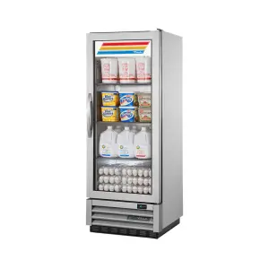 True T-12G-HC~FGD01 25" One Section Reach In Refrigerator, (1) Right Hinge Glass Door, 115v
