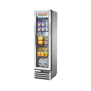 True T-11G-HC~FGD01 19 1/4" One Section Reach In Refrigerator, (1) Right Hinge Glass Door, 115v