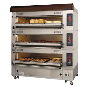 Turbo Air RBDO-23 Radiance Floor Model Triple Multi-Purpose Deck Oven - 220v