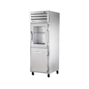 True STG1R-1HG/1HS-HC 27 1/2" One Section Reach In Refrigerator, (1) Glass Door, (1) Solid Door, Right Hinge, 115v
