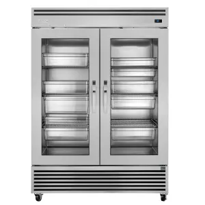 True TGN-2R-2G 57 5/8" Two Section Reach In Refrigerator, (2) Left/Right Hinge Glass Doors, 120v