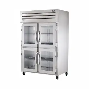 True STG2R-4HG-HC 52 3/5" Two Section Reach In Refrigerator, (4) Left/Right Hinge Glass Doors, 115v