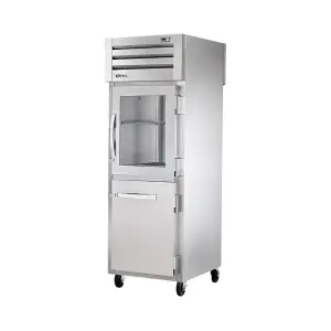 True STG1RPT-1HG/1HS-1S-HC 27 1/4" One Section Pass Thru Refrigerator, (1) Glass Door, (2) Solid Doors, Right Hinge, 115v
