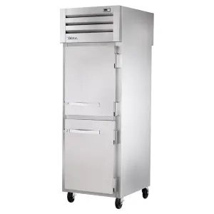 True STG1RPT-2HS-1G-HC 27 1/2" One Section Pass Thru Refrigerator, (1) Glass Door, (2) Solid Doors, Right Hinge, 115v