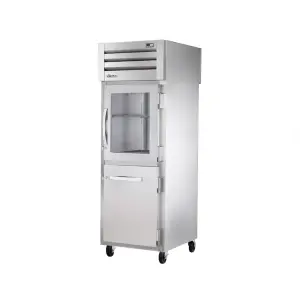 True STA1RPT-1HG/1HS-1S-HC 27 1/4" One Section Pass Thru Refrigerator, (2) Glass Doors, (1) Solid Door, Right Hinge, 115v