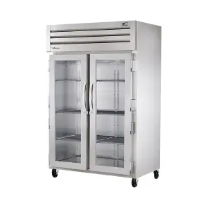 True STA2R-2G-HC 52 3/5" Two Section Reach In Refrigerator, (2) Left/Right Hinge Glass Doors, 115v