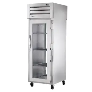 True STA1RPT-1G-1G-HC 27 1/2" One Section Pass Thru Refrigerator, (2) Right Hinge Glass Doors, 115v
