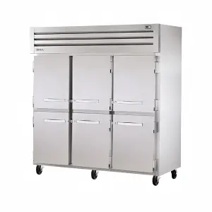 True STG3R-6HS-HC 77 3/4" Three Section Reach In Refrigerator, (6) Left/Right Hinge Solid Doors, 115v