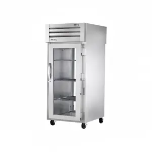 True STR1RPT-1G-1G-HC 27 1/2" One Section Pass Thru Refrigerator, (2) Right Hinge Glass Doors, 115v