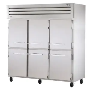 True STA3R-6HS-HC 77 3/4" Three Section Reach In Refrigerator, (6) Left/Right Hinge Solid Doors, 115v