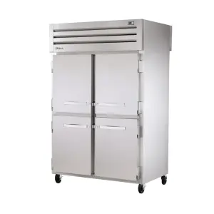 True STG2RPT-4HS-2G-HC 52 5/8" Two Section Pass Thru Refrigerator, (2) Glass Doors, (4) Solid Doors, Left/Right Hinge, 115v