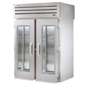 True STR2RRI-2G-HC 68" Two Section Roll In Refrigerator, (2) Left/Right Hinge Glass Doors, 115v