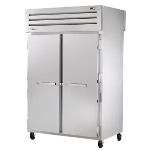 True STA2RPT-2S-2G-HC 52 3/5" Two Section Pass Thru Refrigerator, (2) Glass Doors, (2) Solid Doors, Left/Right,115v