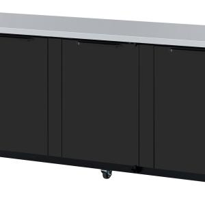 XBB-4SB-N 3 Door Back Bar - Black (90")