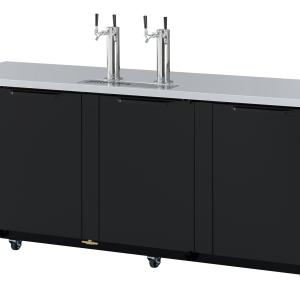 XBD-4SB-N 3 Door Beer Dispenser- Black (90")