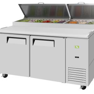 XPR-67-N 2 Door Pizza Prep Table Refrigerator