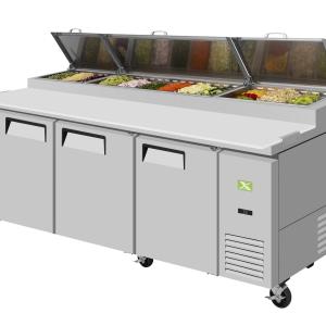 XPR-93-N 3 Door Pizza Prep Table Refrigerator
