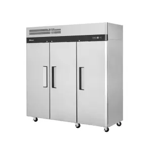 Turbo Air M3R72-3-N 77 3/4" Three Section Reach In Refrigerator, (3) Left/Right Hinge Solid Doors, 115v