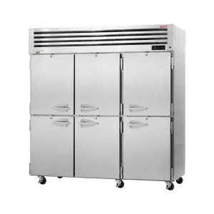 Turbo Air PRO-77-6R-N 77 3/4" Three Section Reach In Refrigerator, (6) Left/Right Hinge Solid Doors, 115v