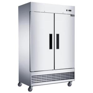 D47ER Compact 2-Door Commercial Refrigerator in Stainless Steel