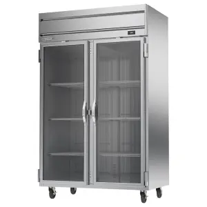Beverage-Air HRP2HC-1G 52" Two Section Reach In Refrigerator, (2) Left/Right Hinge Glass Doors, 115v