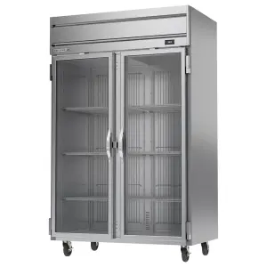 Beverage-Air HRS2HC-1G 52" Two Section Reach In Refrigerator, (2) Left/Right Hinge Glass Doors, 115v