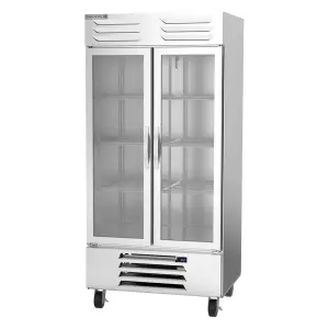 Beverage-Air RB35HC-1G 39 1/2" Two Section Reach In Refrigerator - (2) Left/Right Hinge Glass Doors, 115v