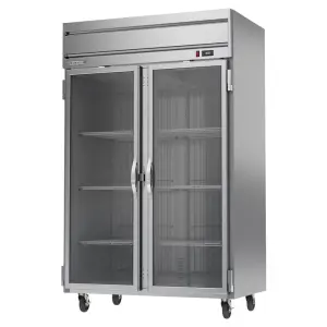 Beverage-Air HR2HC-1G 52" Two Section Reach In Refrigerator, (2) Left/Right Hinge Glass Doors, 115v