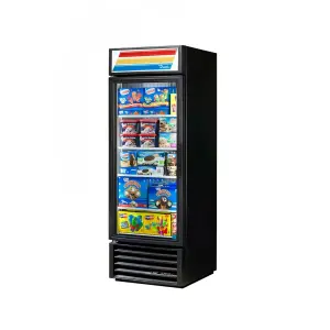 True GDM-23F-HC~TSL01 27" One Section Display Freezer w/ Left Hinged Swing Door - Bottom Mount Compressor, Black, 115v
