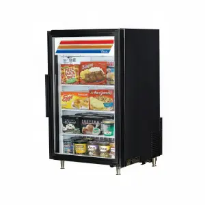 True GDM-07F-HC~TSL01 24 1/8" One Section Display Freezer w/ Swing Door - Rear Mount Compressor, Black, 115v