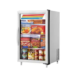True GDM-07F-HC~TSL01 24 1/8" One Section Display Freezer w/ Swing Door - Rear Mount Compressor, White, 115v