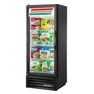 True GDM-12F-HC~TSL01 24 7/8" One Section Display Freezer w/ Left Hinged Swing Door - Bottom Mount Compressor, Black, 115v