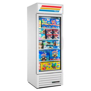 True GDM-23F-HC~TSL01 27" One Section Display Freezer w/ Left Hinged Swing Door - Bottom Mount Compressor, White, 115v