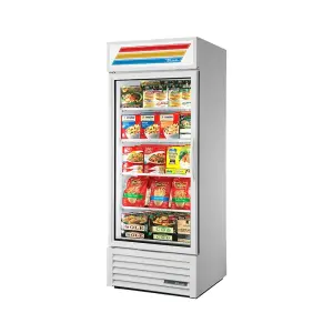 True GDM-26F-HC~TSL01 30" One Section Display Freezer w/ Left Hinged Swing Door - Bottom Mount Compressor, White, 115v