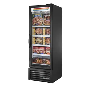 True FLM-27F~TSL01 27" One Section Display Freezer w/ Swing Door - Bottom Mount Compressor, Black, 115v