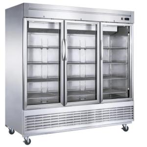 D83R-GS3 Bottom Mount Glass 3-Door Commercial Reach-in Refrigerator