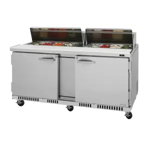 Turbo Air PST-72-FB-N 72 5/8" PRO Series Sandwich/Salad Prep Table w/ Refrigerated Base, 115v