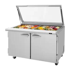 Turbo Air PST-60-24-N-GL 60 1/4" PRO Series Mega Top Sandwich/Salad Prep Table w/ Refrigerated Base, 115v