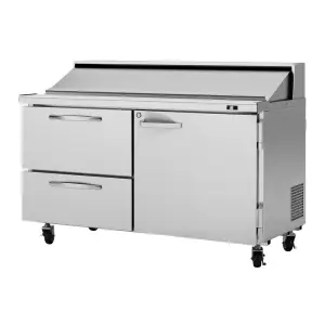 Turbo Air PST-60-D2R-N 60 1/4" PRO Series Sandwich/Salad Prep Table w/ Refrigerated Base, 115v